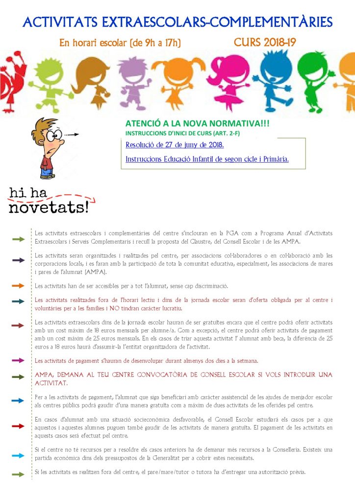 Atenci AMPA Novetats Sobre Les Activitats Extraescolars atenci-ampa-novetats-sobre-les-activitats-extraescolars